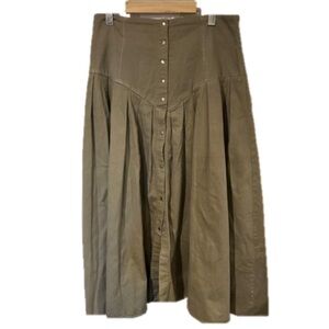 Vintage Club Prive cotton skirt, snap front size 8